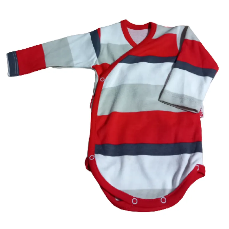 BAWEŁNIANE BODY DLA CHŁOPCA DŁUGI RĘKAW PASY 52CM BAMAR