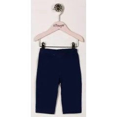 BAWEŁNIANE LEGGINSY DZIEWCZĘCE 3/4 GRANATOWE GŁADKIE 56CM BAMAR