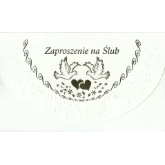 KARNET ZAPROSZENIE NA ŚLUB Z ZŁOTYMI ZDOBIENIAMI + KOPERTA