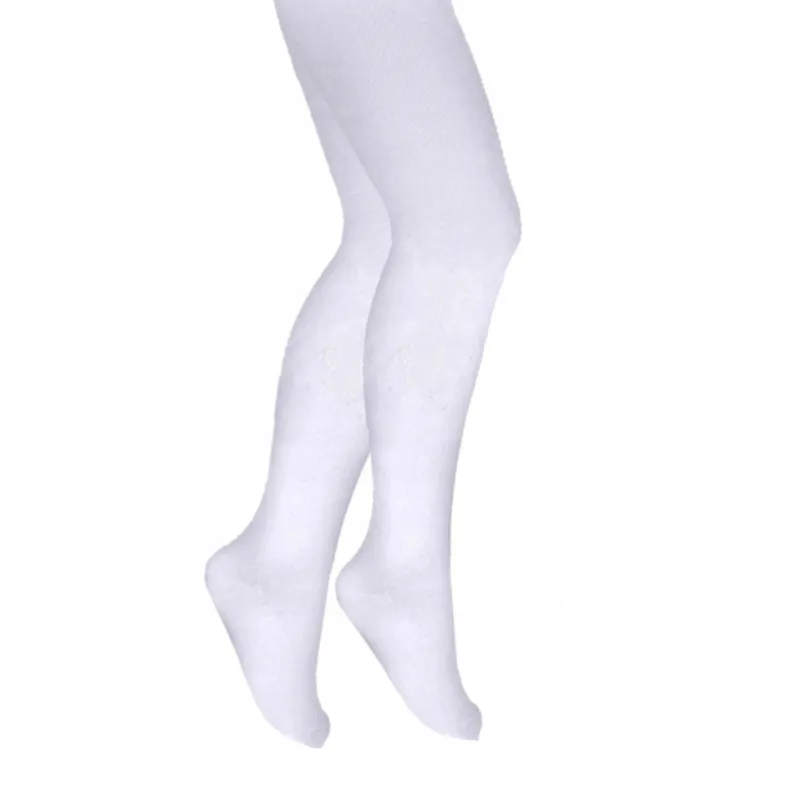 RAJSTOPY DZIECIĘCE BIAŁE BAWEŁNIANE 68-74 CM MILUSIE