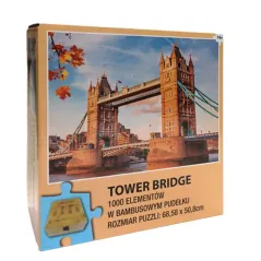 TOWER BRIDGE PUZZLE W BAMBUSOWYM PUDEŁKU 1000 ELEMENTÓW 14+
