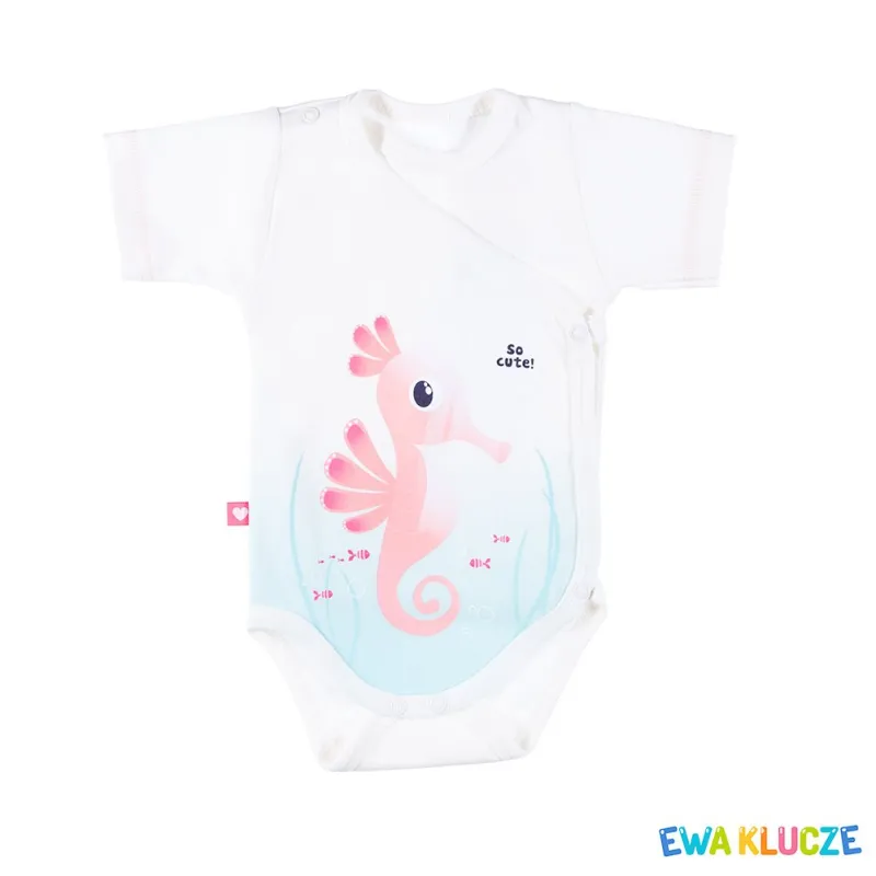 BODY DZIEWCZĘCE Z KRÓTKIM RĘKAWEM SUMMER TIME ECRU 50 CM EEVI