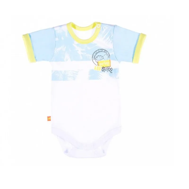 BODY CHŁOPIĘCE Z KRÓTKIM RĘKAWEM SUMMER TIME TURKUS 86 CM EEVI