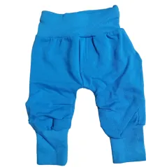 BAWEŁNIANE SPODNIE DRESOWE NIEBIESKIE 56CM BAMAR