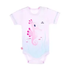 BODY DZIEWCZĘCE Z KRÓTKIM RĘKAWEM SUMMER TIME RÓŻ 92 CM EEVI