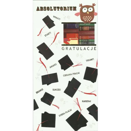 Karnet  Absolutorium Gratulacje + Koperta