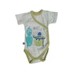 BODY CHŁOPIĘCE Z KRÓTKIM RĘKAWEM CACTUS OLIWKA 56 CM EEVI