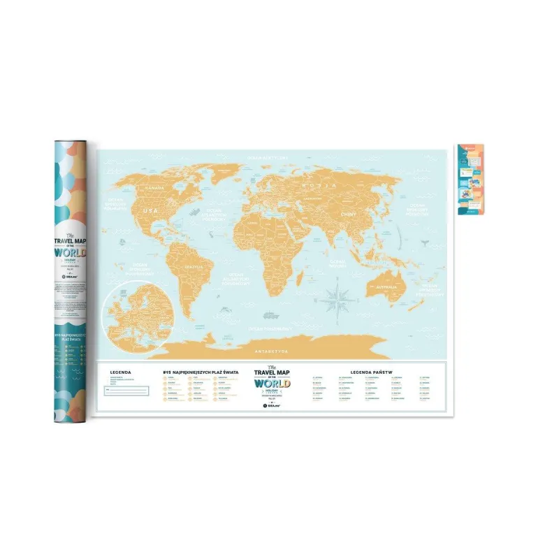MAPA ZDRAPKA ŚWIAT TRAVEL MAP 80 X 60 CM