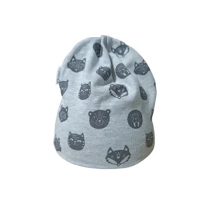 CZAPKA DZIECIĘCA SZARA ZWIERZAKI 42CM MARIKA