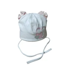 CZAPKA NIEMOWLĘCA BIAŁA WIĄZANA ANULKA 40CM MARIKA