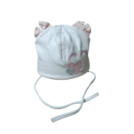 CZAPKA NIEMOWLĘCA BIAŁA WIĄZANA ANULKA 40CM MARIKA