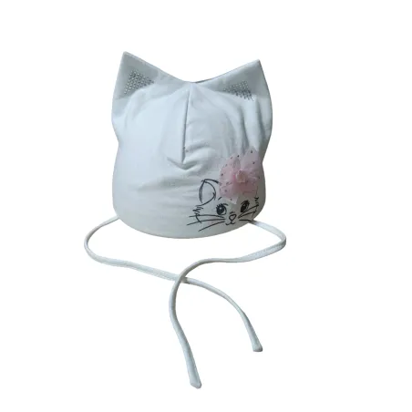 CZAPKA NIEMOWLĘCA BIAŁA WIĄZANA STROJNISIA 42CM MARIKA
