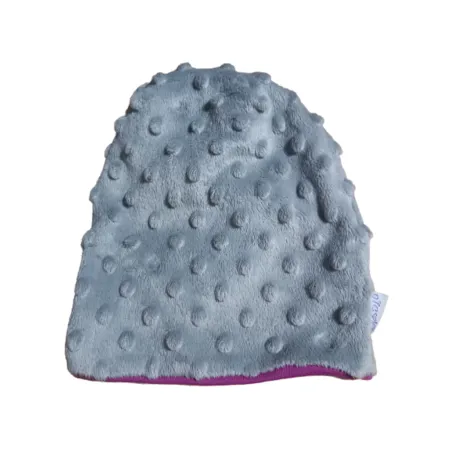 CZAPKA DZIEWCZĘCA BAWEŁNIANA MINKY SZARO-RÓŻOWA 6-18M BAMAR