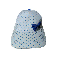 CZAPKA Z DASZKIEM DZIEWCZĘCA BIAŁA KROPKI 52CM YO! CLUB