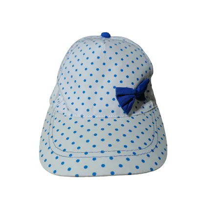 CZAPKA Z DASZKIEM DZIEWCZĘCA BIAŁA KROPKI 54CM YO! CLUB