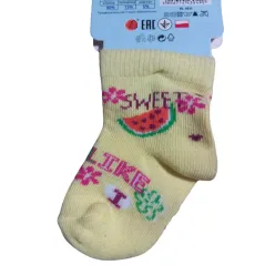 BAWEŁNIANE SKARPETKI DLA DZIEWCZYNKI ŻÓŁTE SWEET 14/16 YO! CLUB
