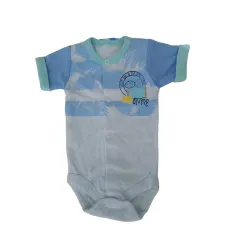 BODY CHŁOPIĘCE Z KRÓTKIM RĘKAWEM SUMMER TIME ROZPINANE NIEIESKI 50 CM EEVI