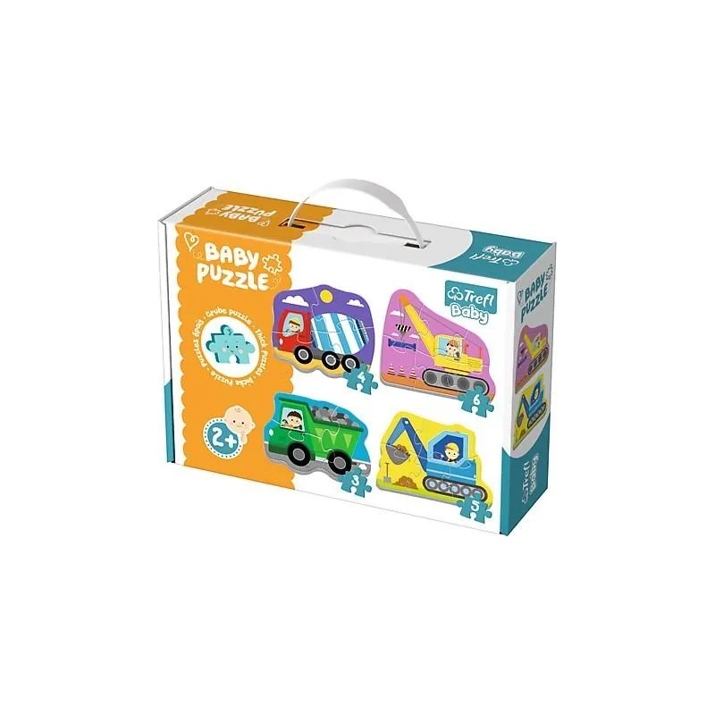 POJAZDY NA BUDOWIE PUZZLE BABY CLASSIC 18 ELEMENTÓW 2+