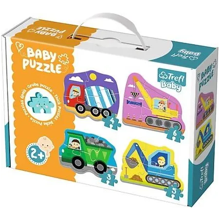 Pojazdy Na Budowie Puzzle Baby Classic 18 Elementów 2+ Pojazdy Na Budowie Puzzle Baby Classic 18 Elementów 2+
