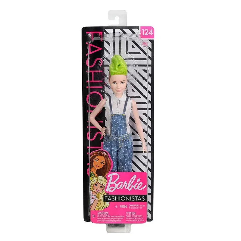 LALKA BARBIE FASHIONISTAS MODNE PRZYJACIÓŁKI ZIELONE WŁOSY 3+