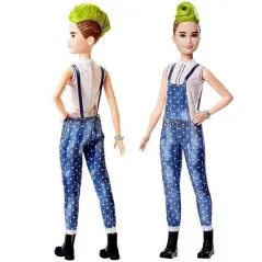 LALKA BARBIE FASHIONISTAS MODNE PRZYJACIÓŁKI ZIELONE WŁOSY 3+