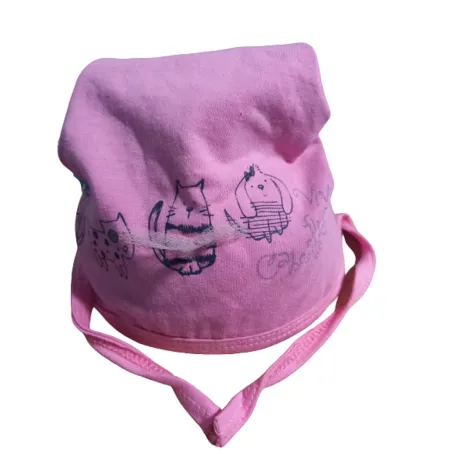 BAWEŁNIANA CZAPECZKA RÓŻOWA ZWIERZACZKI 36-38CM YO! CLUB