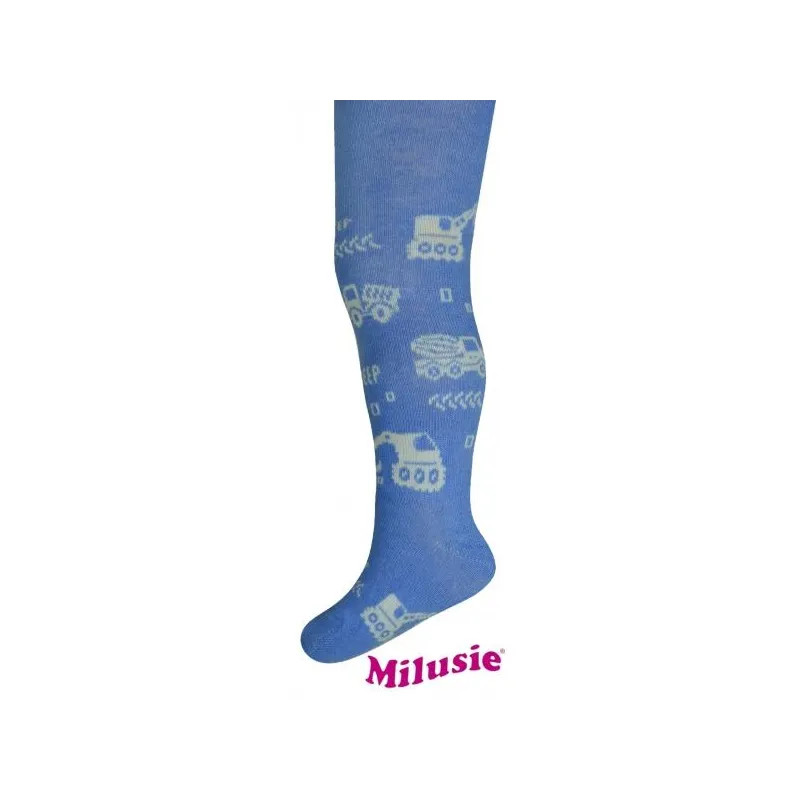 RAJSTOPY CHŁOPIĘCE NIEBIESKIE BEEP 80-86 CM MILUSIE