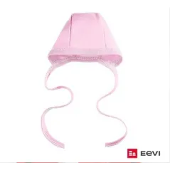CZAPECZKA Z DZIANINY WIĄZANA PUDROWY RÓŻ 40CM EEVI