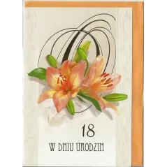 KARNET W DNIU 18 URODZIN + KOPERTA