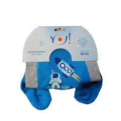 RAJSTOPY CHŁOPIĘCE SZARO-NIEBIESKIE KOSMOS 56-62CM YO! CLUB