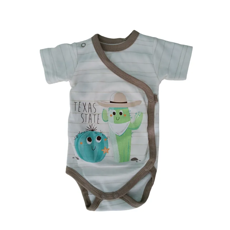 BODY NIEMOWLĘCE Z KRÓTKIM RĘKAWEM CACTUS REGULOWANE BRĄZ 62 CM EEVI