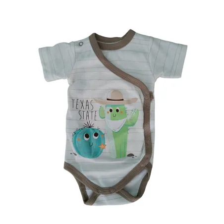 BODY NIEMOWLĘCE Z KRÓTKIM RĘKAWEM CACTUS REGULOWANE BRĄZ 62 CM EEVI