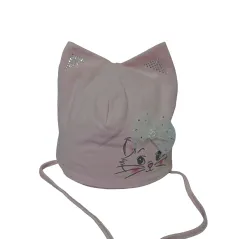 CZAPKA NIEMOWLĘCA RÓŻOWA WIĄZANA STROJNISIA 42CM MARIKA