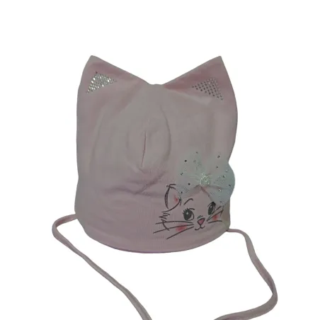 CZAPKA NIEMOWLĘCA RÓŻOWA WIĄZANA STROJNISIA 42CM MARIKA