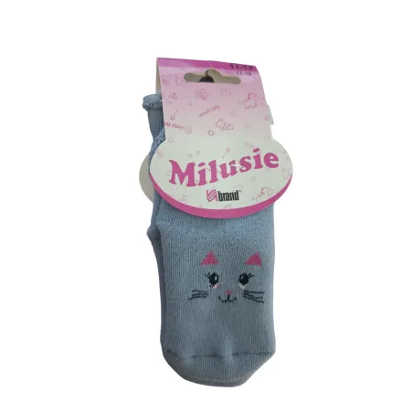 Skarpetki Dziewczęce Antypoślizgowe Frotte 17-19Cm Milusie Skarpetki Dziewczęce Antypoślizgowe Frotte 17-19Cm Milusie