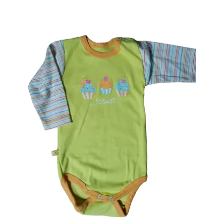 Body Dziewczęce Z Długim Rękawem Babeczki Pop 80Cm Eevi Body Dziewczęce Z Długim Rękawem Babeczki Pop 80Cm Eevi