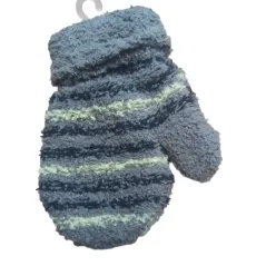 RĘKAWICZKI CHŁOPIĘCE FROTTE NA SZNURKU KHAKI W PASKI 12 CM YO! CLUB