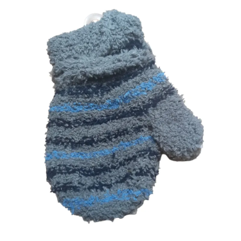 RĘKAWICZKI CHŁOPIĘCE FROTTE NA SZNURKU KHAKI W PASKI 12 CM YO! CLUB