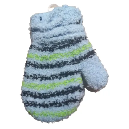 RĘKAWICZKI CHŁOPIĘCE FROTTE NA SZNURKU BŁĘKITNE W PASKI 12 CM YO! CLUB