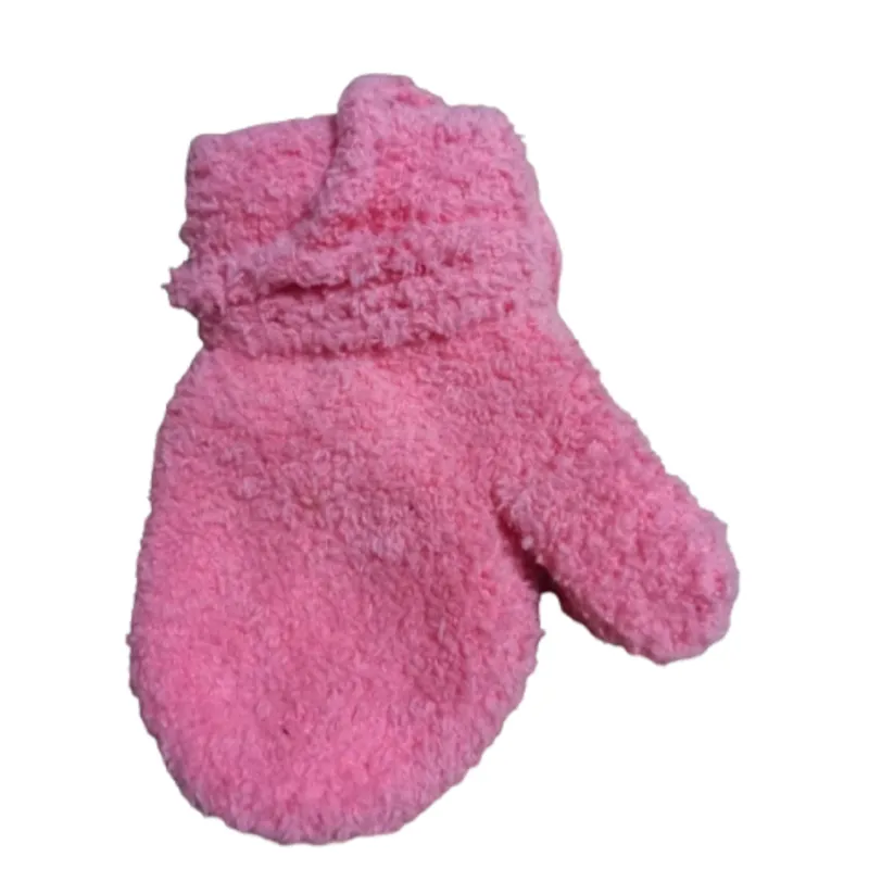 RĘKAWICZKI DZIECIĘCE FROTTE NA SZNURKU BRZOSKWINIOWE 12CM YO! CLUB