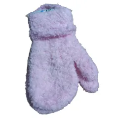 RĘKAWICZKI DZIECIĘCE FROTTE NA SZNURKU PUDROWY RÓŻ 14CM YO! CLUB