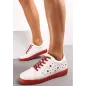 Biało-Czerwone Sneakersy Na Grubej Podeszwie Rozmiar 38
