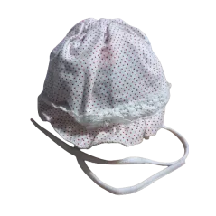 CZAPECZKA BAWEŁNIANA DZIEWCZĘCA BIAŁA W CZERWONE KROPKI 40CM YO! CLUB
