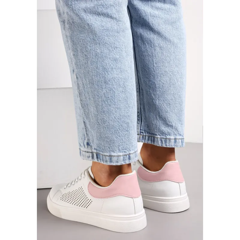 BIAŁE SZNUROWANE SNEAKERSY ROZMIAR 38