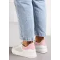 Białe Sznurowane Sneakersy Rozmiar 38