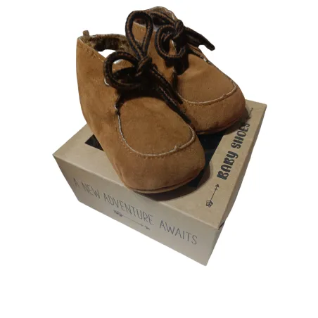 Buciki Niemowlęce Niechodki Brązowe Ocieplane 18/19 Baby Shoes