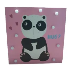 DEKORACJA ŚCIENNA LED PANDA