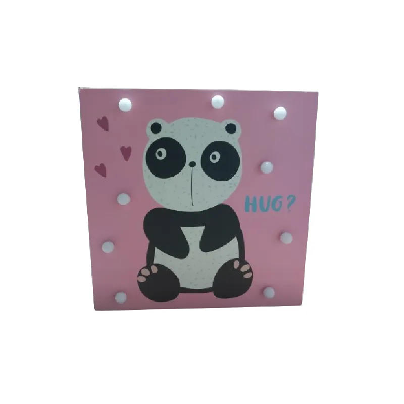 DEKORACJA ŚCIENNA LED PANDA