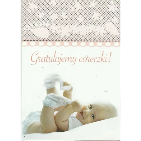 Karnet Gratulujemy Córeczki! + Koperta Karnet Gratulujemy Córeczki! + Koperta