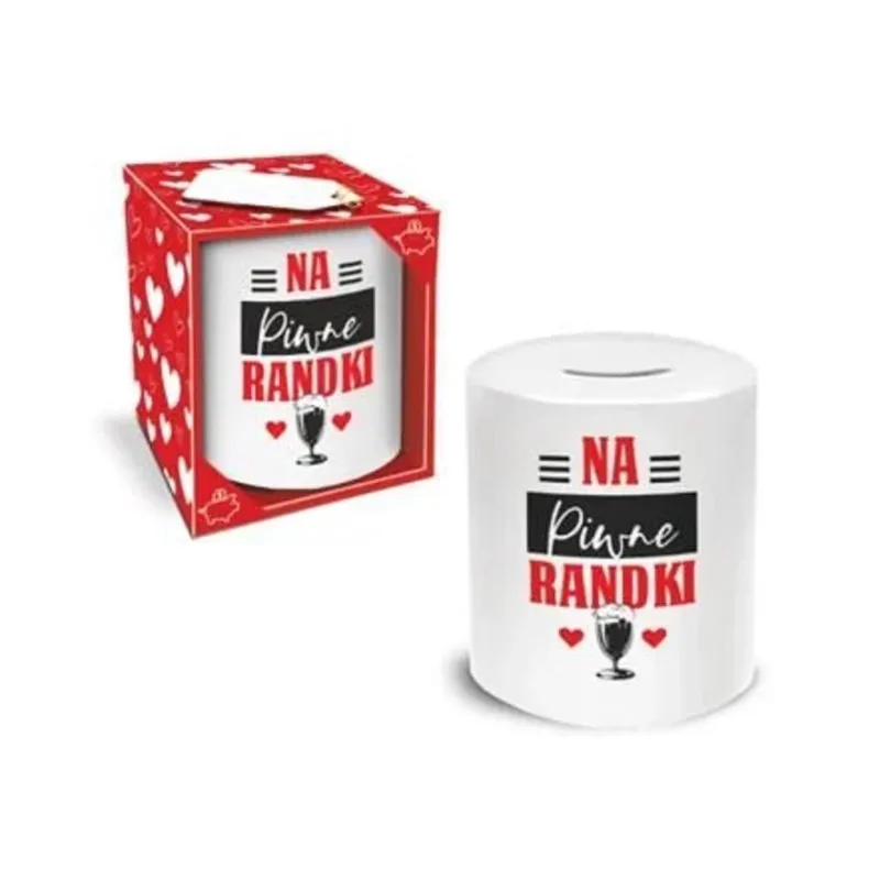 SKARBONKA CERAMICZNA - NA PIWNE RANDKI WALENTYNKI